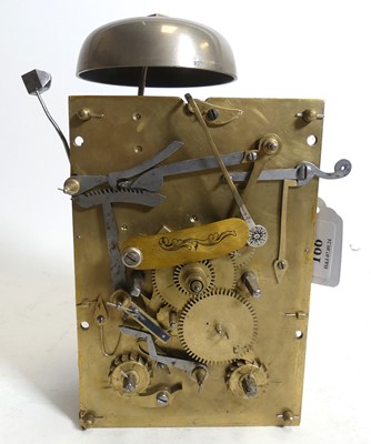 Lot 166 - A mid 18th century brass bracket clock twin...