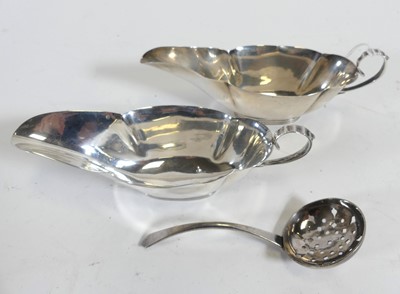 Lot 257 - A pair of Edwardian silver pap boats, each...