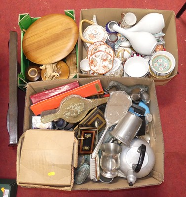 Lot 674 - Two boxes of miscellaneous items to include...