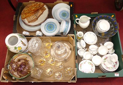 Lot 660 - Three boxes of mixed ceramics and glassware to...