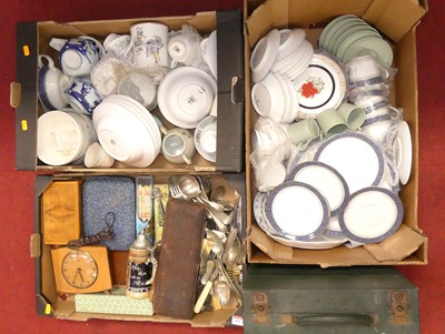 Lot 651 - Three boxes of miscellaneous items to include...