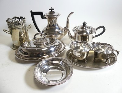 Lot 292 - A collection of silver plated items, to...