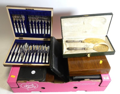 Lot 293 - A collection of Victorian and later flatware,...