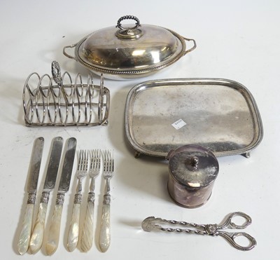 Lot 294 - A collection of silver plated items, to...