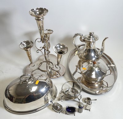 Lot 304 - A collection of silver plated items, to...