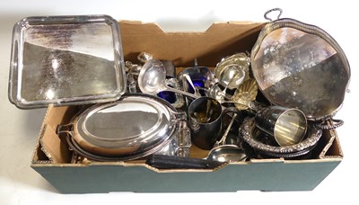 Lot 305 - A collection of silver plated items, to...