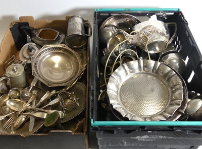 Lot 306 - A collection of silver plated items and...