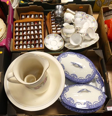 Lot 621 - Two boxes of mixed ceramics to include...