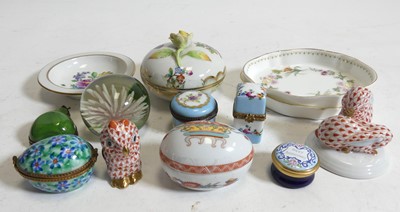 Lot 497 - A Herend hand painted porcelain figure group...