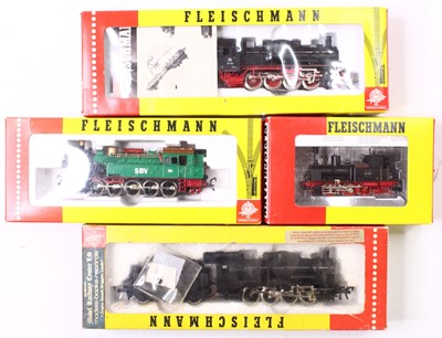 Lot 796 - A collection of four Fleischmann steam locos,...