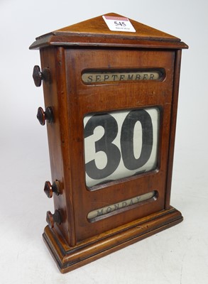 Lot 545 - An early 20th century walnut cased perpetual...