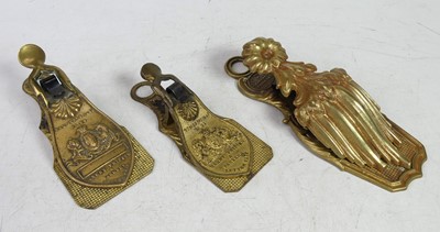 Lot 556 - A Victorian gilt metal acanthus letter clip,...