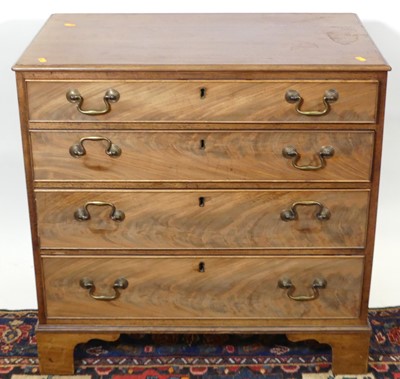 Lot 1270 - A 19th century faded mahogany and flame...