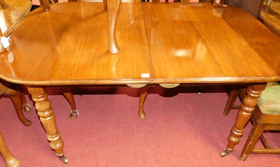 Lot 1309 - A mahogany D-end extending dining table,...