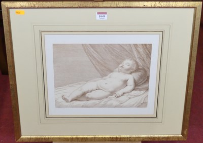 Lot 1049 - After Elizabetta Sirani - Cherubs sleeping,...