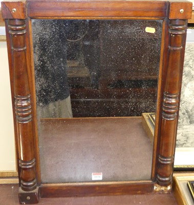 Lot 1050 - A Victorian mahogany wall mirror, having...