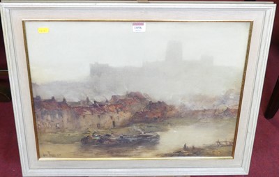 Lot 1056 - John Terris RSW (1865-1914) - Coastal scene,...