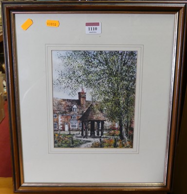 Lot 1110 - Reg Siger - The Swan Inn at Woolpit, ink and...