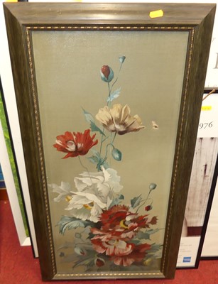 Lot 1069 - E. Hedley - Roses, oil on canvas; one other...