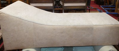 Lot 1337 - A contemporary wool and cow hide upholstered...