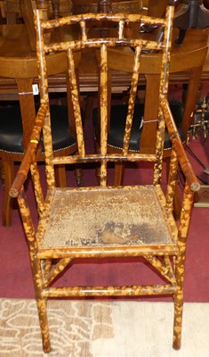 Lot 1348 - An early 20th century bamboo and panelled seat...