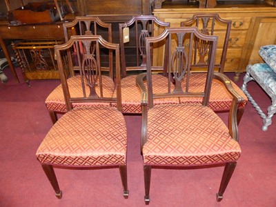 Lot 1367 - A set of five early 20th century mahogany...