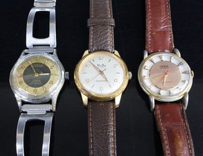 Lot 439 - A gent's vintage Delbana steel cased automatic...