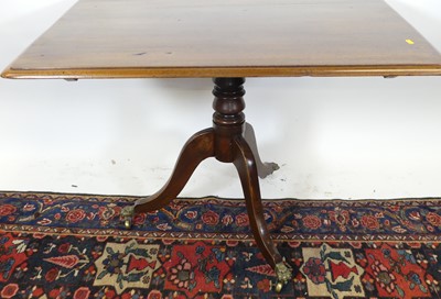 Lot 1387 - A mahogany round cornered tilt-top pedestal...