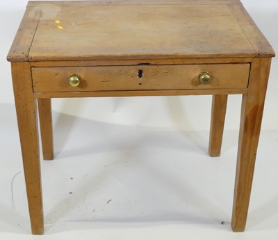 Lot 1388 - A rustic pine low single drawer side table,...