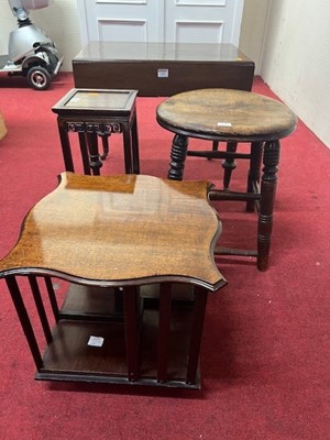 Lot 1389 - A Victorian mahogany commode stool, together...