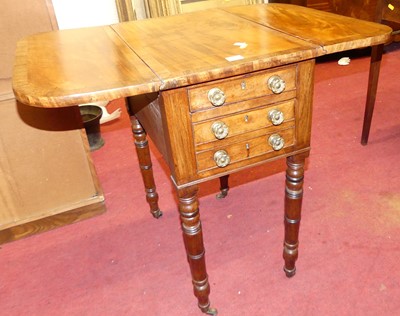 Lot 1390 - A Regency mahogany and rosewood crossbanded...