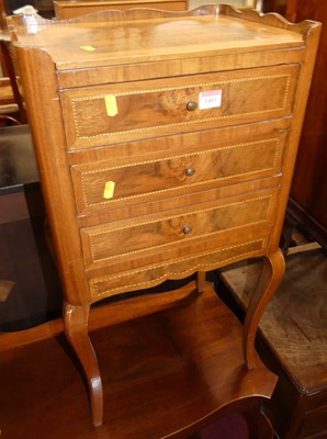 Lot 1401 - A French walnut, figured walnut and further...