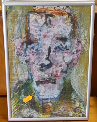 Lot 1100 - Contemporary school - Abstract portrait...