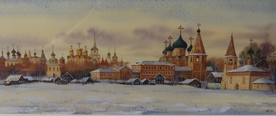 Lot 1111 - Late 20th century school - A Russian town in...