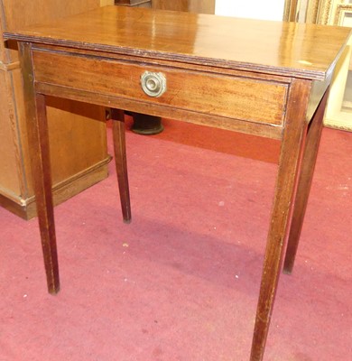 Lot 1422 - A 19th century mahogany single drawer side...