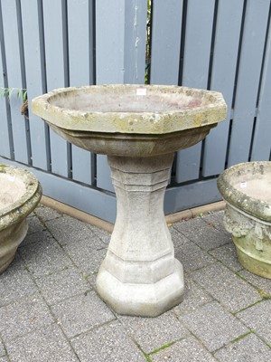 Lot 1445 - A reconstituted stone octagonal pedestal...