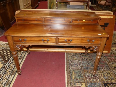 Lot 1460 - A Victorian mahogany round cornered two-drawer...