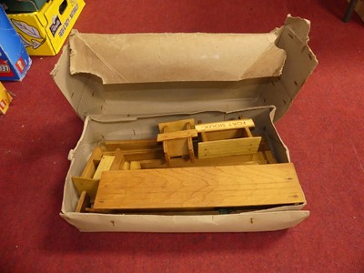 Lot 1541 - ELF Toys No. 54 boxed wooden fort Sioux with a...