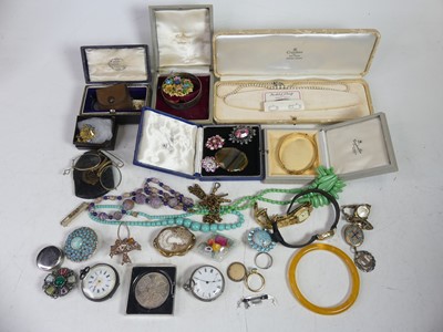 Lot 383 - A collection of costume jewellery, to include...