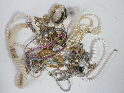 Lot 466 - A collection of costume jewellery, to include...