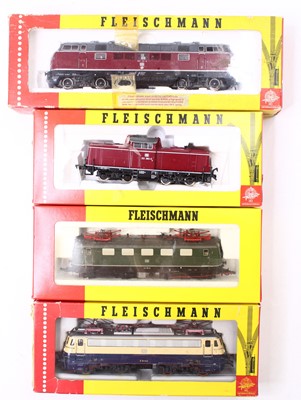 Lot 792 - Four Fleischmann HO gauge locos, including a...