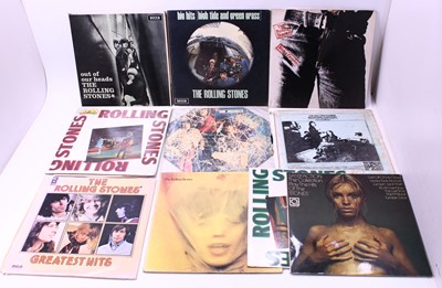 Lot 588 - A collection of Rolling Stones 12" vinyl LP's,...