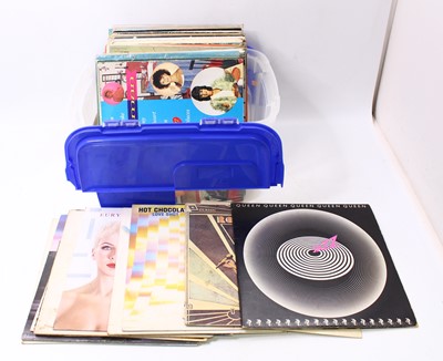 Lot 596 - A collection of 12" Vinyl LP's, mixed genres,...