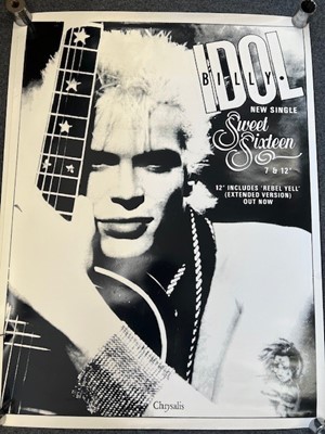 Lot 794 - Billy Idol, six black and white promotional...