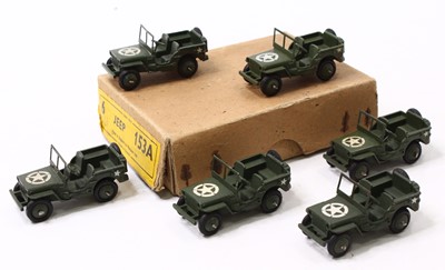 Lot 1328 - Dinky Toys, No.153A Trade box of 6 Military...