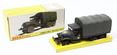 Lot 1324 - French Dinky Toys, 809 GMC 6x6 truck, khaki...