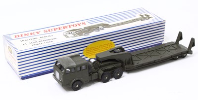 Lot 1322 - French Dinky, 890 Berliet T6 tank transporter,...