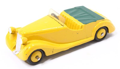 Lot 1279 - Dinky Toys, 39b Sunbeam Talbot, yellow body...