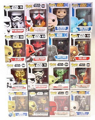 Lot 1834 - A Funko Pop vinyl group of 16 Star Wars...