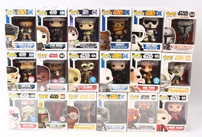 Lot 1836 - A Funko Pop vinyl group of 18 Star Wars...